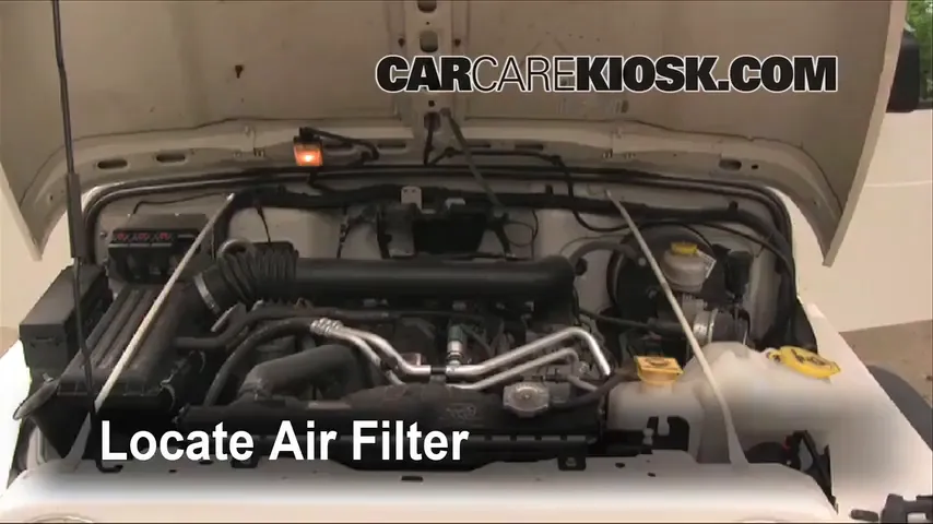 2006 Jeep Wrangler Unlimited Rubicon 4.0L 6 Cyl. Air Filter (Engine) Replace